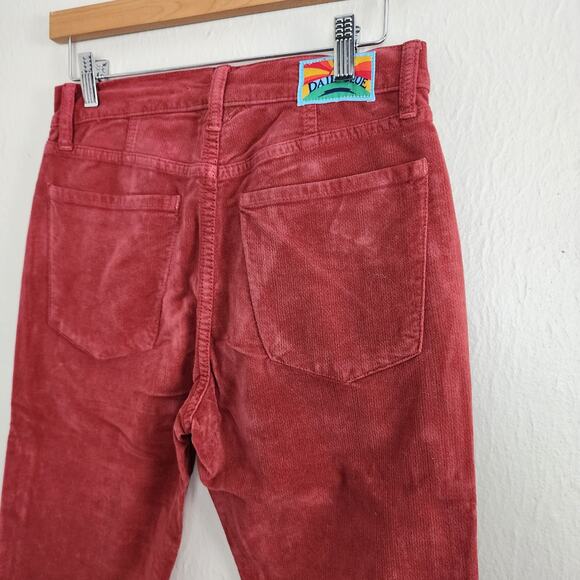NEW AG Adriano Goldshmied Daily Blue Manya Red Corduroy Straight Leg Jean 27 - Picture 15 of 16